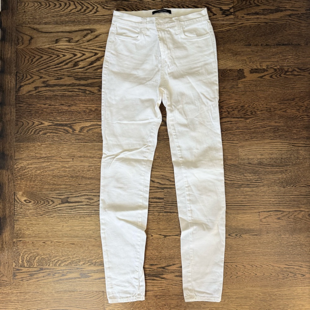 J Brand White Straight Leg Jeans